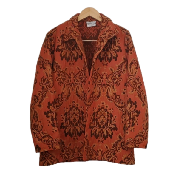 Vintage Jackets & Blazers - 🌟 90s Vintage Custom Upholstery Fabric Open Front Jacket